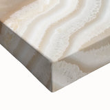 Black and white landscape art painting on stretched canvas, featuring a detailed tree bark texture.