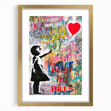 Urban Pop Art Wall Art - Balloon Girl Canvas with Multicolor