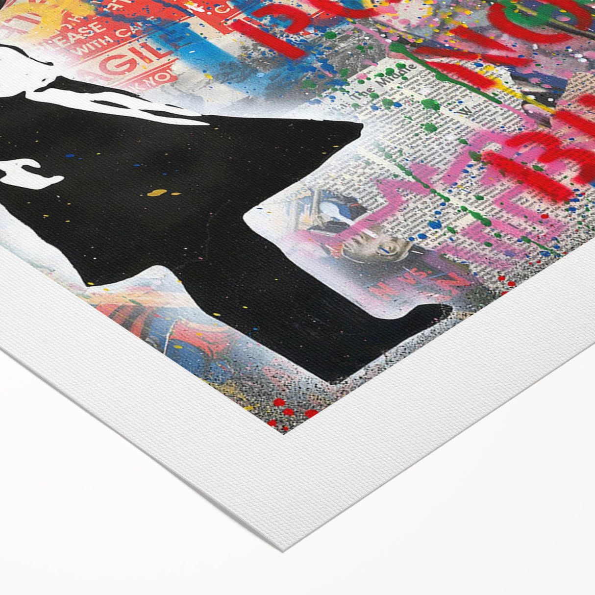 Urban Pop Art Wall Art - Balloon Girl Canvas with Multicolor