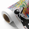 Urban Pop Art Wall Art - Balloon Girl Canvas with Multicolor