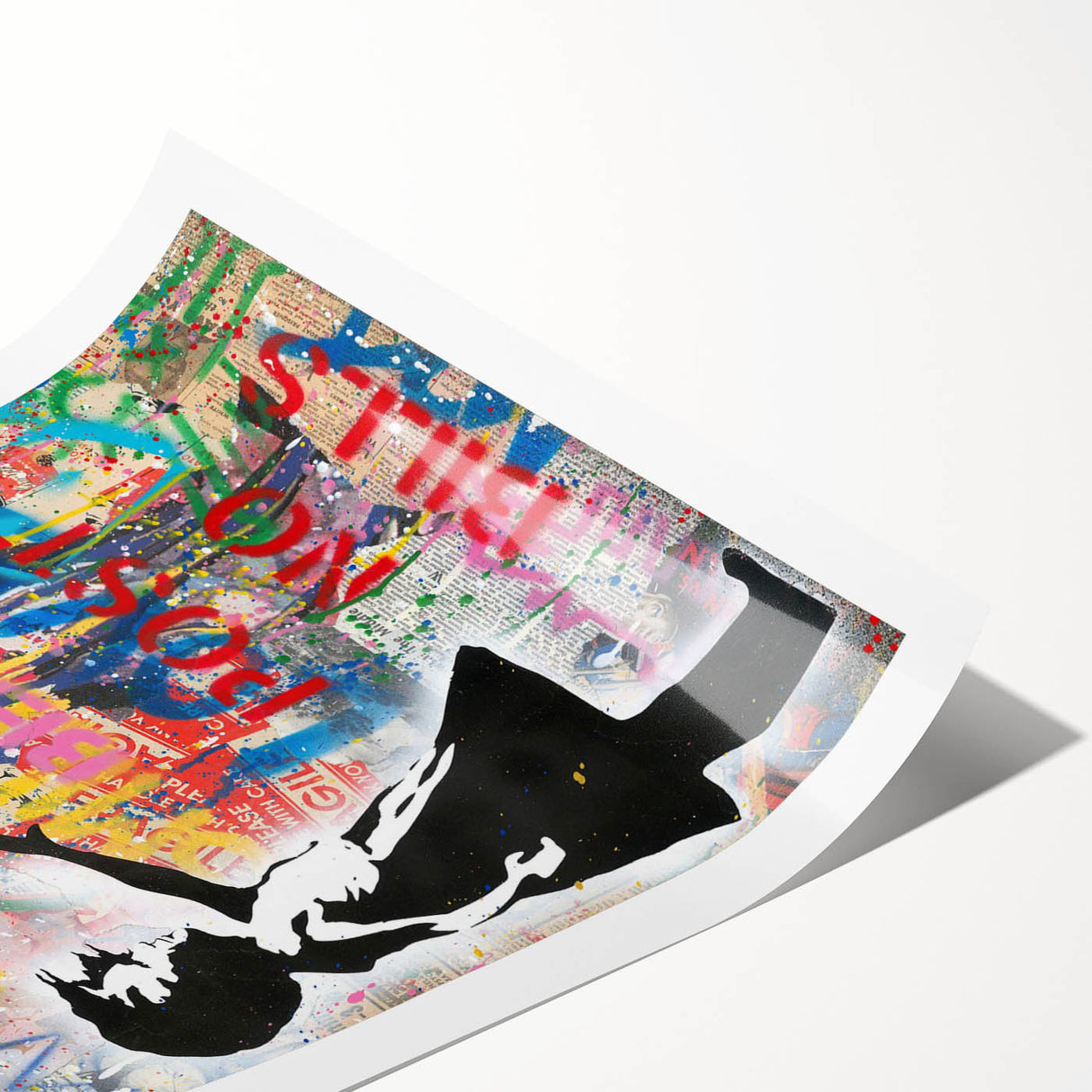 Urban Pop Art Wall Art - Balloon Girl Canvas with Multicolor