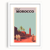 Retro Morocco Travel Poster – Vintage Prints & Timeless Desert Art