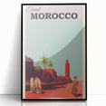 Retro Morocco Travel Poster – Vintage Prints & Timeless Desert Art