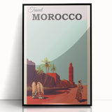 Retro Morocco Travel Poster – Vintage Prints & Timeless Desert Art