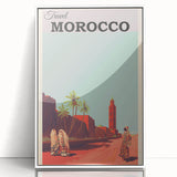 Retro Morocco Travel Poster – Vintage Prints & Timeless Desert Art