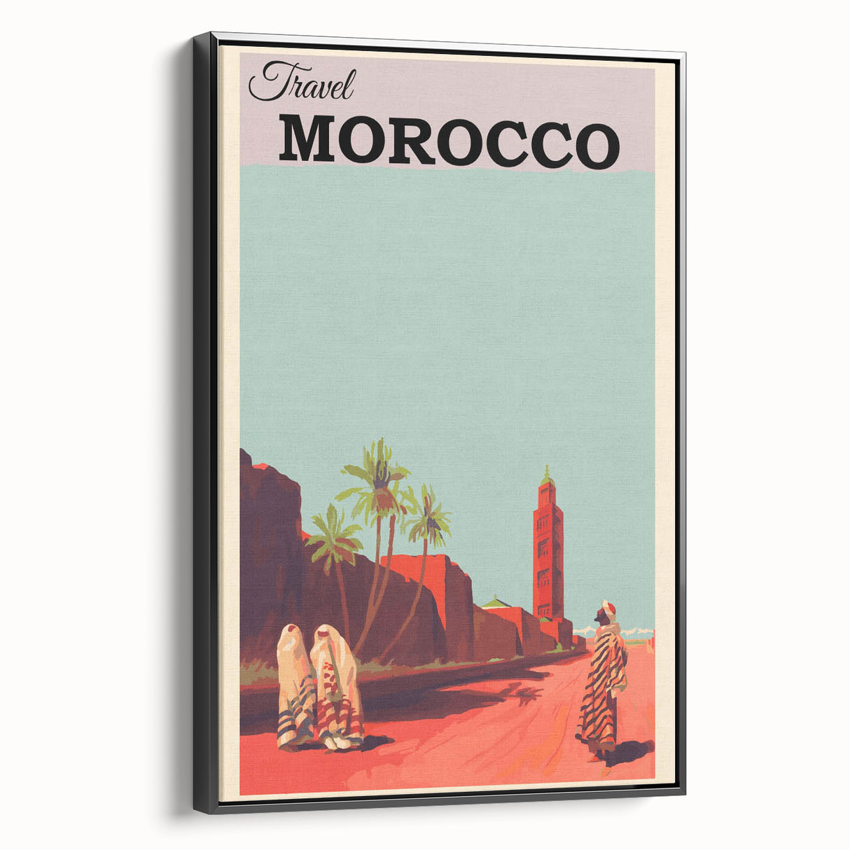 Retro Morocco Travel Poster – Vintage Prints & Timeless Desert Art