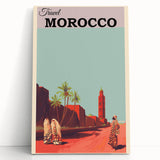 Retro Morocco Travel Poster – Vintage Prints & Timeless Desert Art