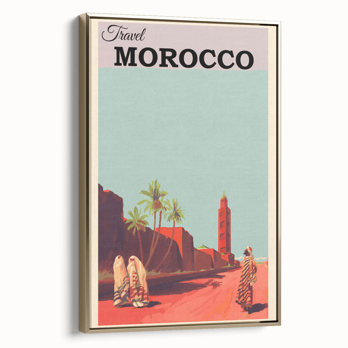 Retro Morocco Travel Poster – Vintage Prints & Timeless Desert Art