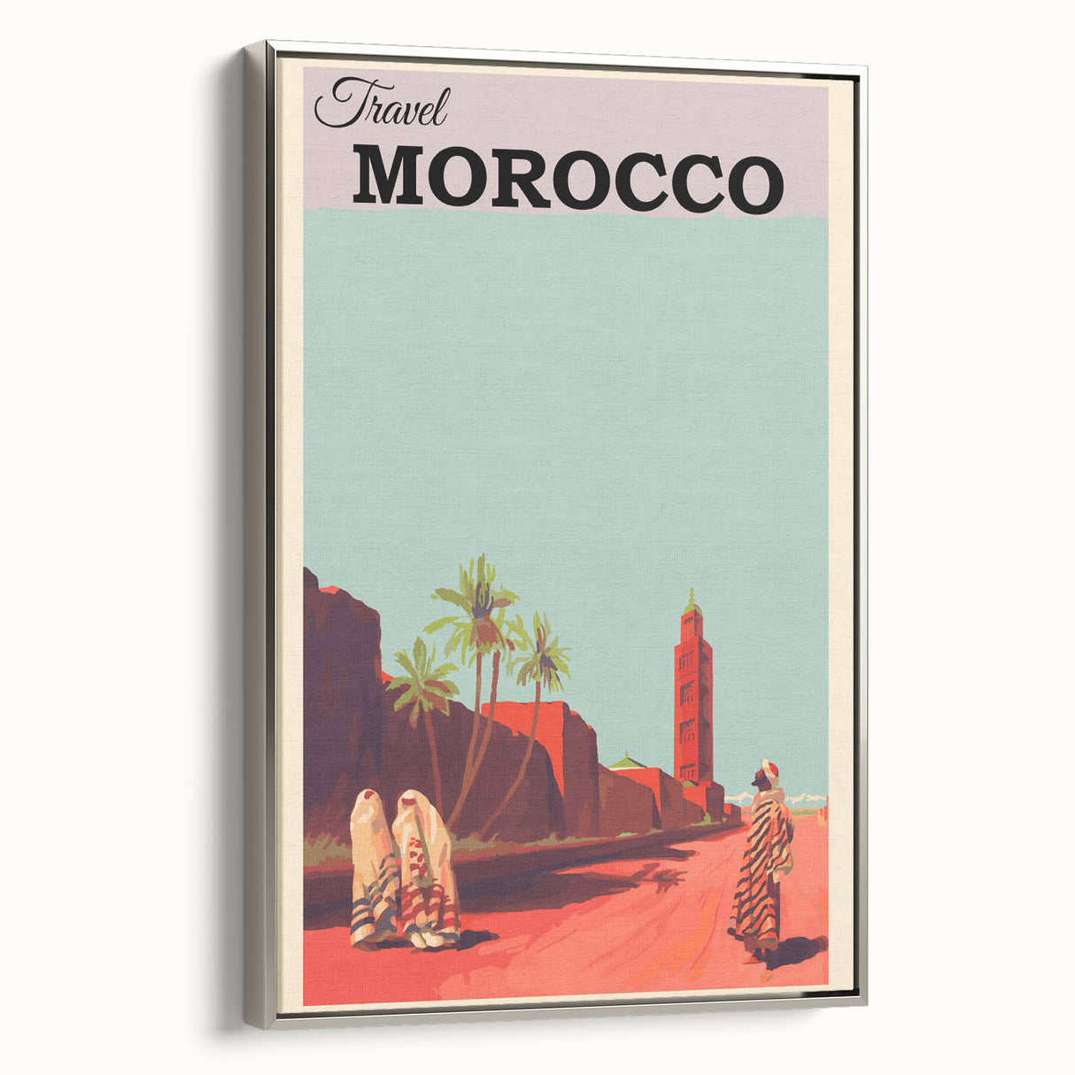 Retro Morocco Travel Poster – Vintage Prints & Timeless Desert Art
