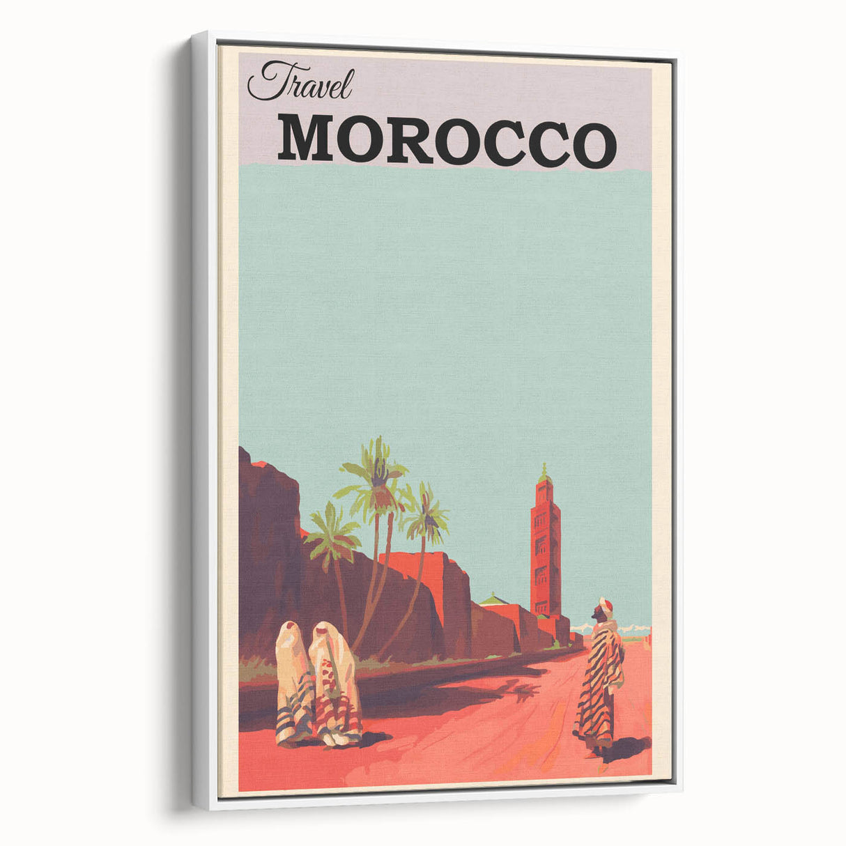 Retro Morocco Travel Poster – Vintage Prints & Timeless Desert Art