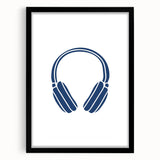 Minimalist Headphones Wall Art – Music-Themed Print for Boys' Room