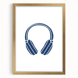 Minimalist Headphones Wall Art – Music-Themed Print for Boys' Room
