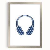 Minimalist Headphones Wall Art – Music-Themed Print for Boys' Room
