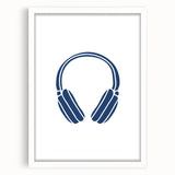 Minimalist Headphones Wall Art – Music-Themed Print for Boys' Room