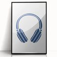 Minimalist Headphones Wall Art – Music-Themed Print for Boys' Room
