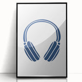 Minimalist Headphones Wall Art – Music-Themed Print for Boys' Room