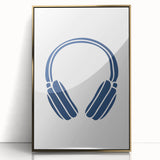 Minimalist Headphones Wall Art – Music-Themed Print for Boys' Room