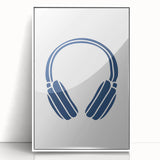 Minimalist Headphones Wall Art – Music-Themed Print for Boys' Room