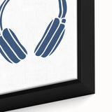 Minimalist Headphones Wall Art – Music-Themed Print for Boys' Room