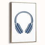 Minimalist Headphones Wall Art – Music-Themed Print for Boys' Room