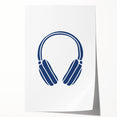 Minimalist Headphones Wall Art – Music-Themed Print for Boys' Room