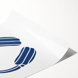 Minimalist Headphones Wall Art – Music-Themed Print for Boys' Room