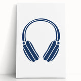 Minimalist Headphones Wall Art – Music-Themed Print for Boys' Room