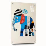 Colorful Elephant Nursery Wall Art - Acrylic Nursery Art