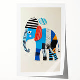 Colorful Elephant Nursery Wall Art - Acrylic Nursery Art