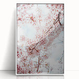 Art deco poster featuring a spring theme with pastel colors on white framed acrylic, ideal for nursery wall decor.