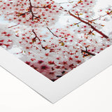 Art deco poster featuring a stylized spring scene in pastel shades on rolled canvas, suitable for dining room walls.