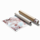 Extra large rolled print featuring spring floral art in soft pastel shades, ideal for classy bathroom wall art.
