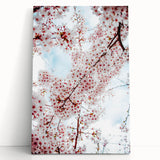Large black and white stretched canvas depicting spring season, ideal for kitchen wall art or bedroom ambiance.