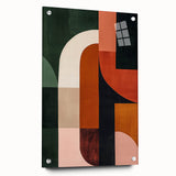 Mid Century Modern Geometric Wall Decor - Retro Minimalist Abstract Art