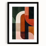 Mid Century Modern Geometric Wall Decor - Retro Minimalist Abstract Art