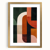 Mid Century Modern Geometric Wall Decor - Retro Minimalist Abstract Art
