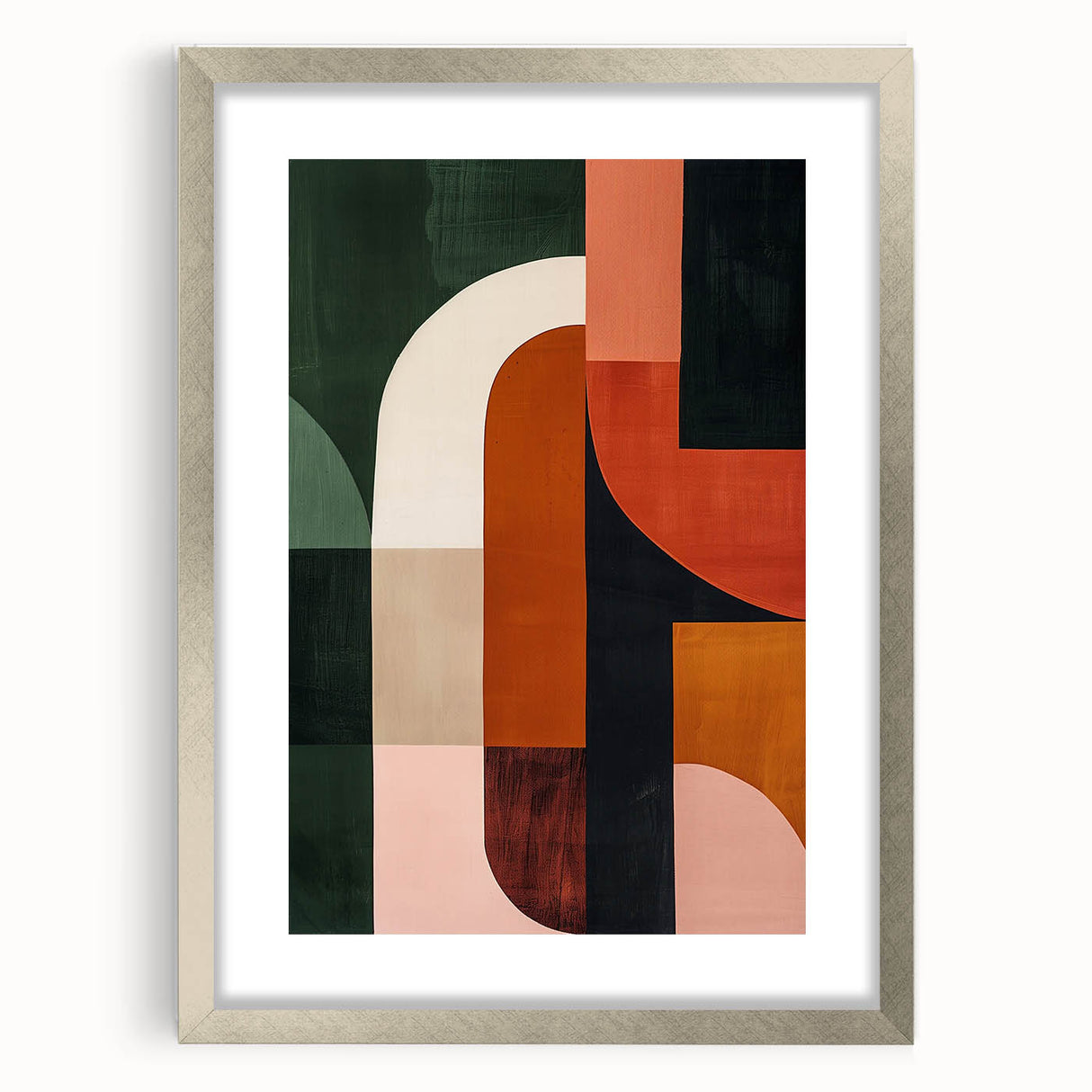 Mid Century Modern Geometric Wall Decor - Retro Minimalist Abstract Art