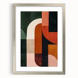 Mid Century Modern Geometric Wall Decor - Retro Minimalist Abstract Art
