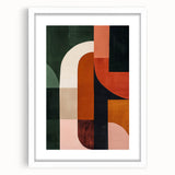 Mid Century Modern Geometric Wall Decor - Retro Minimalist Abstract Art