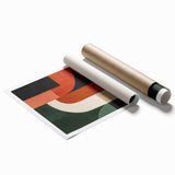 Mid Century Modern Geometric Wall Decor - Retro Minimalist Abstract Art