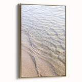 Framed canvas landscape painting featuring a summer scene in muted gold and black tones, ideal for bedroom wall art.