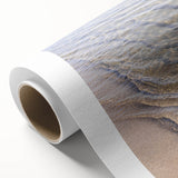 Art deco poster featuring a summer landscape on rolled canvas, with soft pastel hues, ideal for nursery wall art.