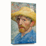 Large abstract wall art on acrylic glass depicting a Van Gogh style swirl in blue and yellow tones.