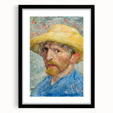 Extra large abstract art print featuring a colorful, textured portrayal of a lively street scene on a black framed canvas.