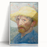 Mid-century modernist art depicting a colorful abstract design on a white acrylic framed poster.