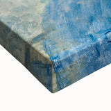 Large art of a black and white landscape painting on stretched canvas, suitable for bedroom wall decor.