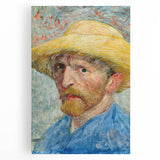 Black and white stretched canvas of Van Gogh's 'Starry Night' reimagined in a minimalist style, ideal for kitchen wall art.