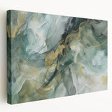 Abstract strokes wall art displayed in a side view, featuring vibrant colors and dynamic patterns on stretched canvas, perfect for modern home decor.