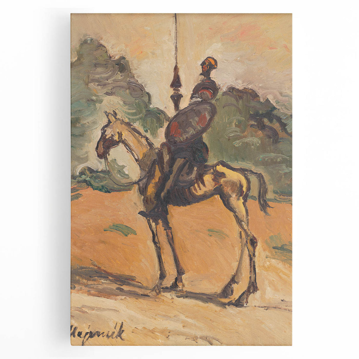 Modern Wall Art: Don Quixote - Timeless Abstract Equestrian Print