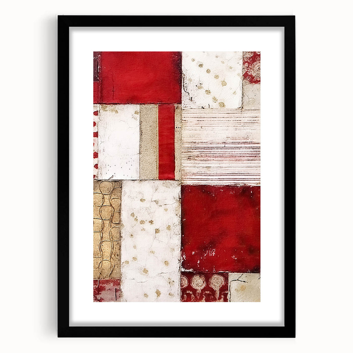 Abstract wall art featuring dynamic black and white strokes in a sleek frame with matting, ideal for modern decor and artistic expression in living spaces.